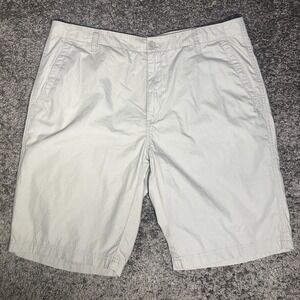 Calvin Klein Mens Gray Shorts Sz 36 Casual Summer Lightweight Flat Front Pockets